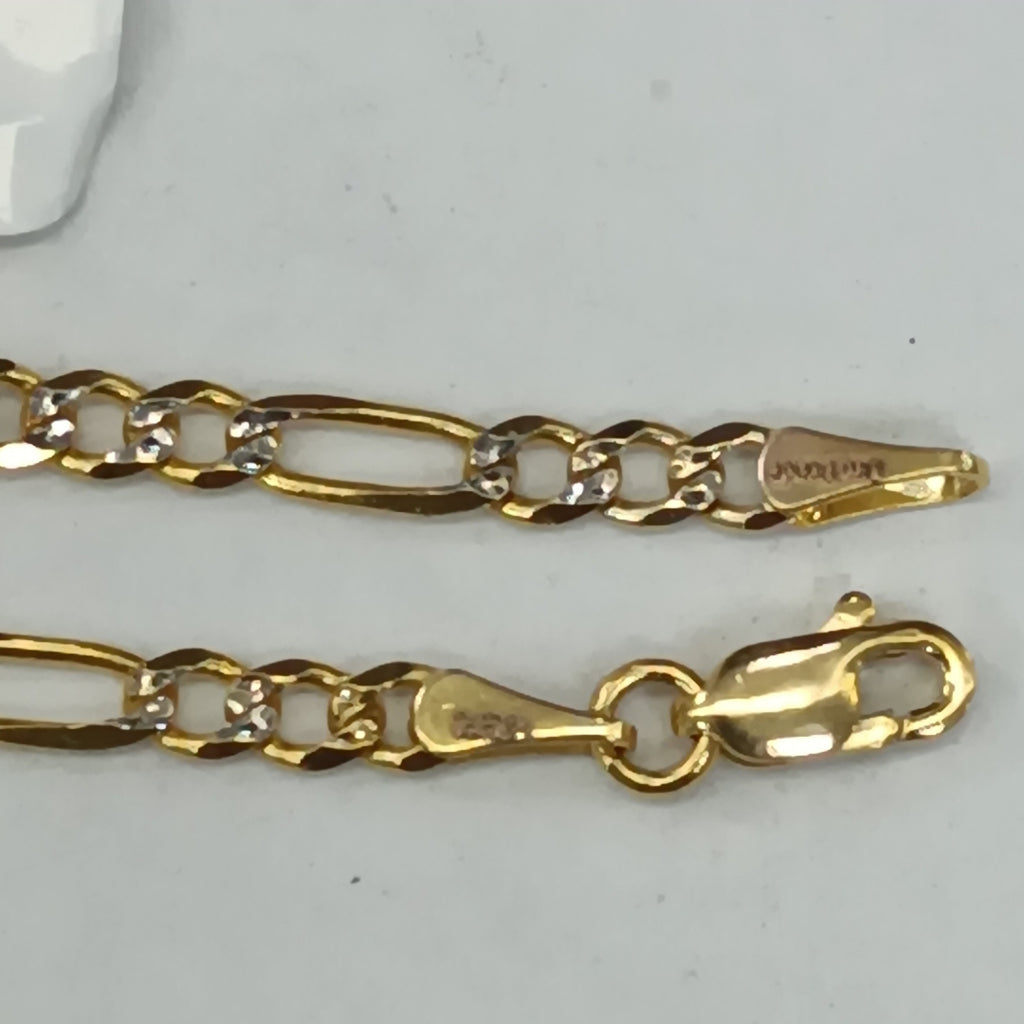 PULSERAS TEJIDO 3X1 ORO 14K 18 CM 3 GR (NUEVO)