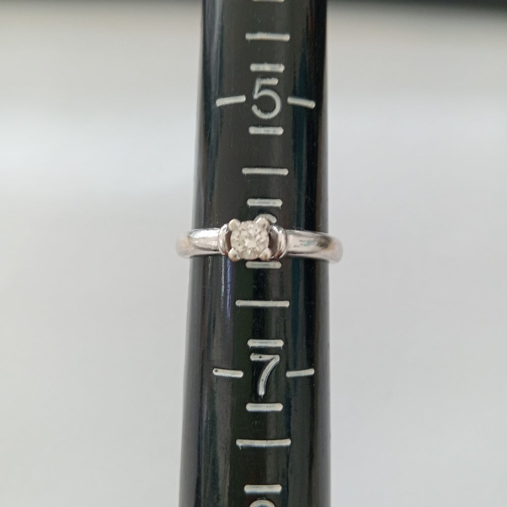 ANILLO ORO, ORO BLANCO 10 K 3.3 GRMS (SEMINUEVO)