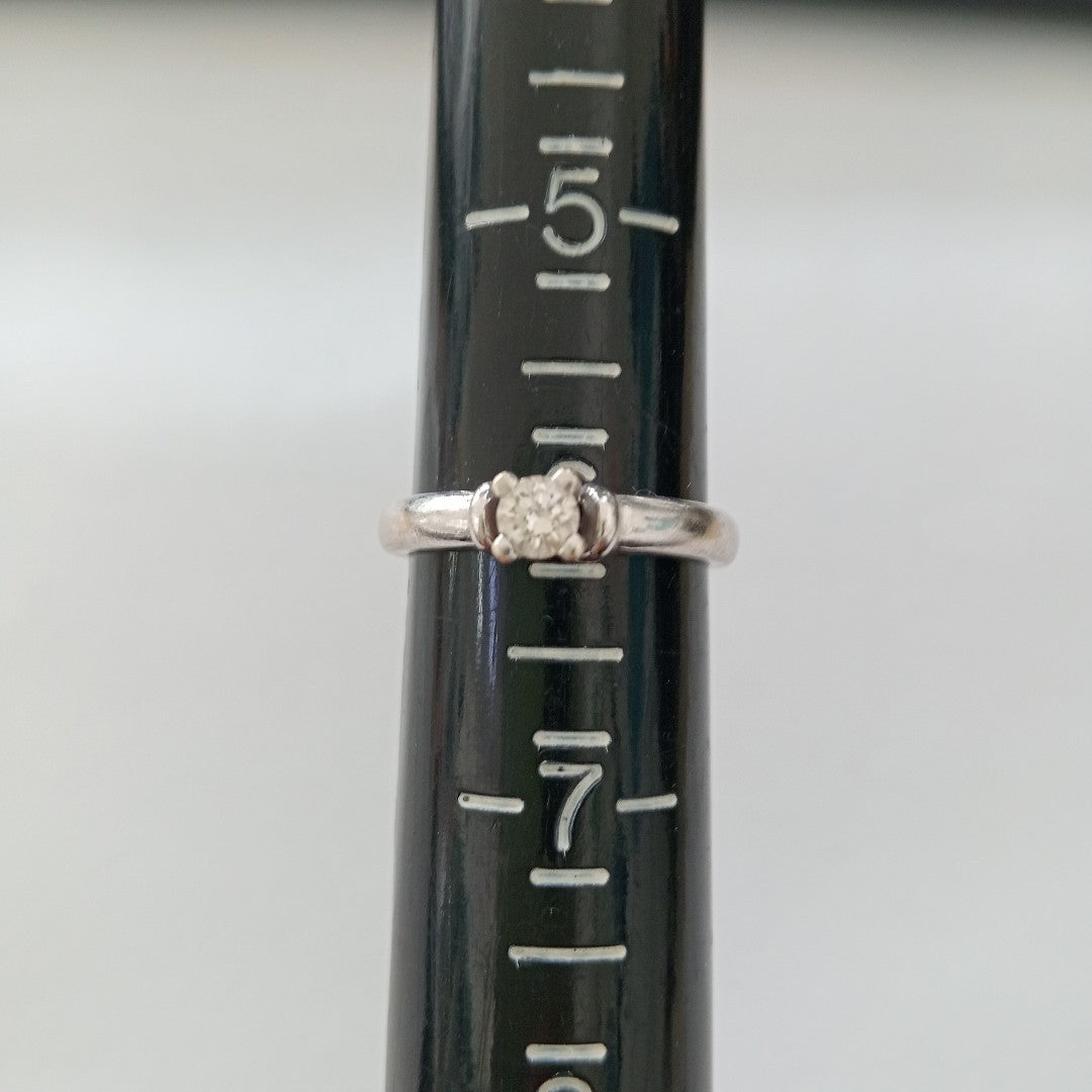 ANILLO ORO, ORO BLANCO 10 K 3.3 GRMS (SEMINUEVO)