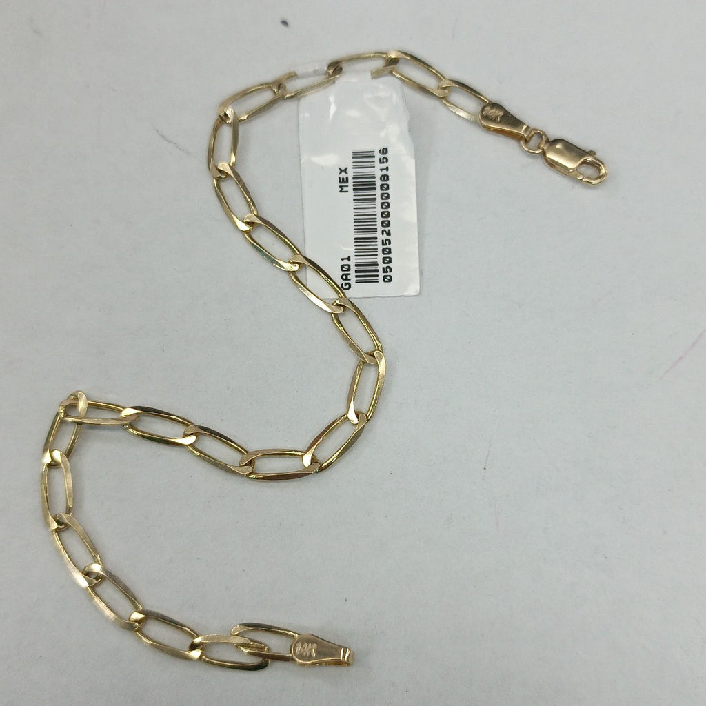 PULSERA TEJIDO ESLABONES 4.6G 21 CM 14K (NUEVO)