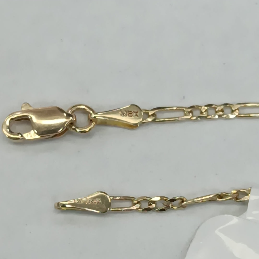 PULSERAS TEJIDO 3X1 ORO 14K 16 CM 1.5 GR (NUEVO)