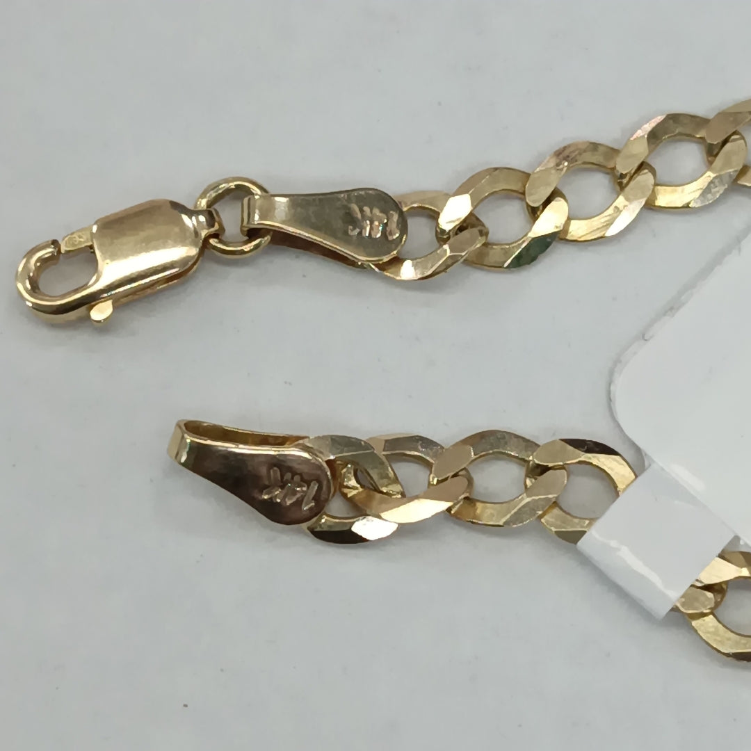 PULSERA TEJIDO BARBADA 4.6G 18 CM 14K (NUEVO)