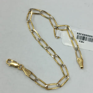 PULSERA TEJIDO ESLABONES 3.9G 18 CM 14K (NUEVO)