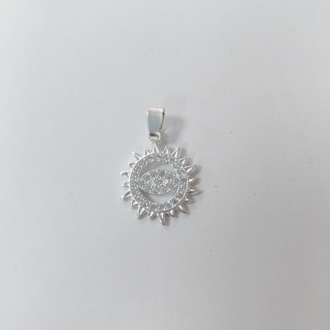 DIJE OJO MAGICO CON CIRCONIAS PLATA .925 2 GR (NUEVO)