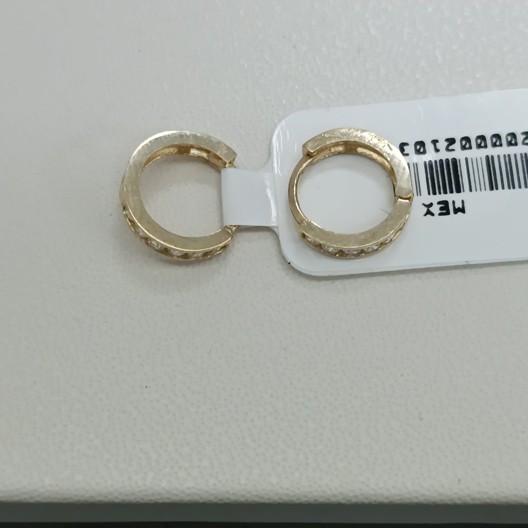 ARETES ARRACADAS C/CIRCONIAS ORO 10K 0.8 GR (NUEVO)