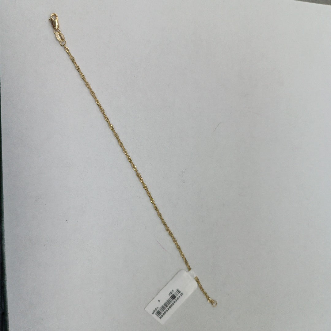 PULSERAS TEJIDO MEDIO TZL ORO 14K 18 CM 1.3 GR (NUEVO)