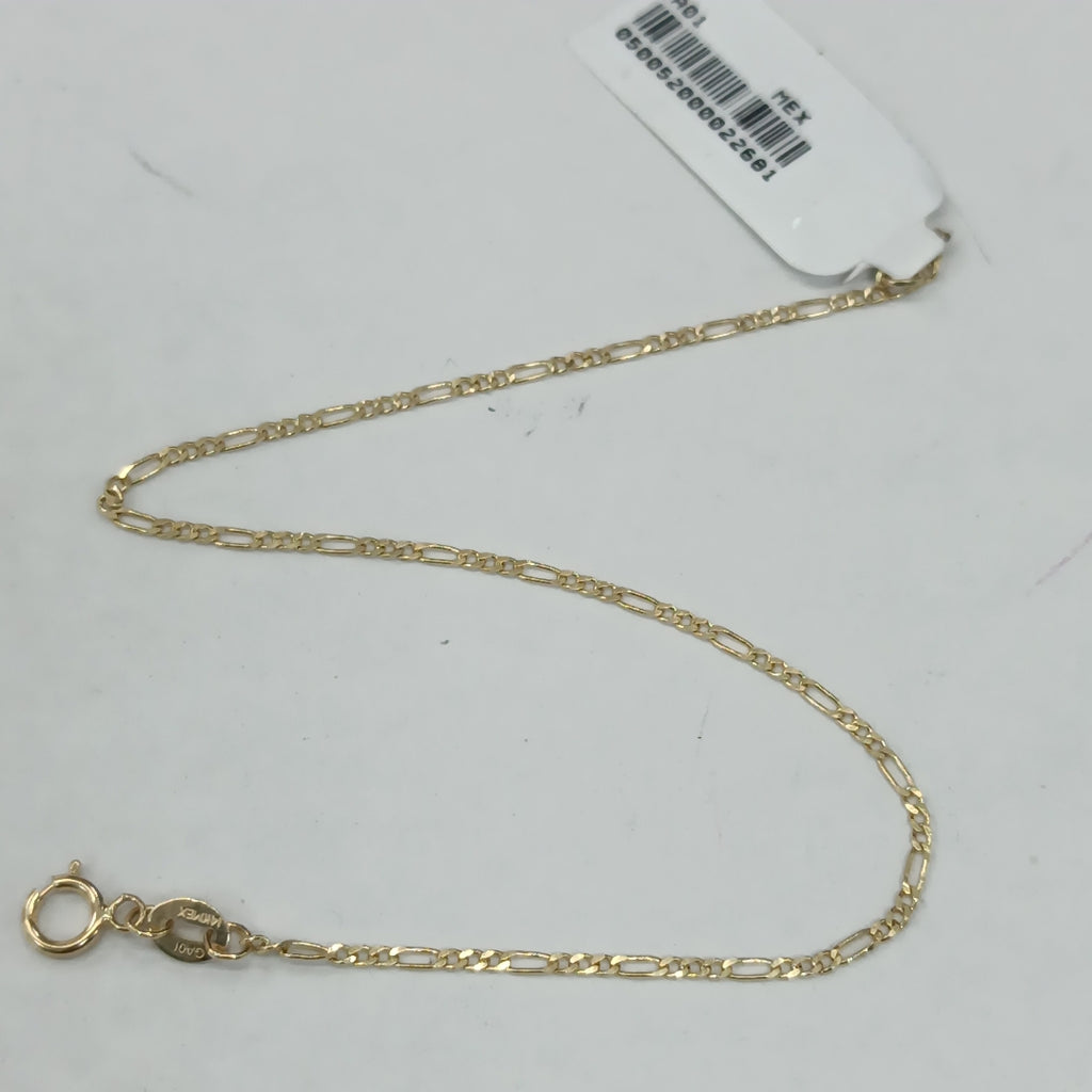 PULSERAS TEJIDO 3X1 ORO 14K 21 CM 1 GR (NUEVO)