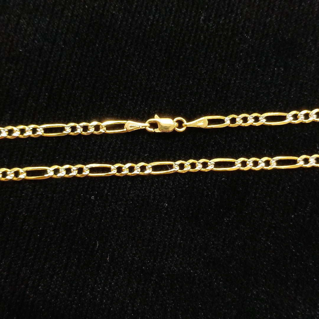 CADENAS 3X1 DIAMANTADA ORO 14K 55 CM 8.5 GR (NUEVO)