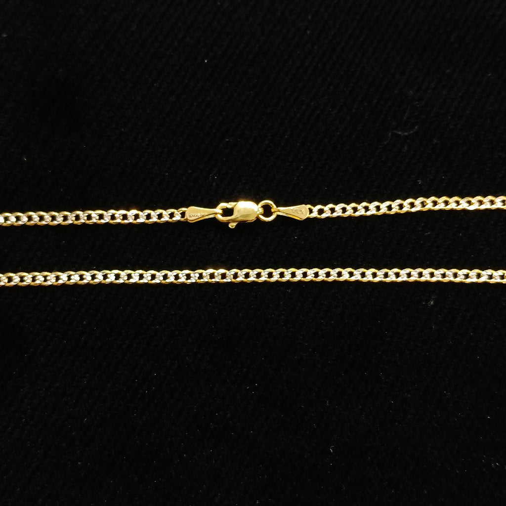 CADENAS BARBADA DIAMANTADA ORO 14K 60 CM 6.2 GR (NUEVO)