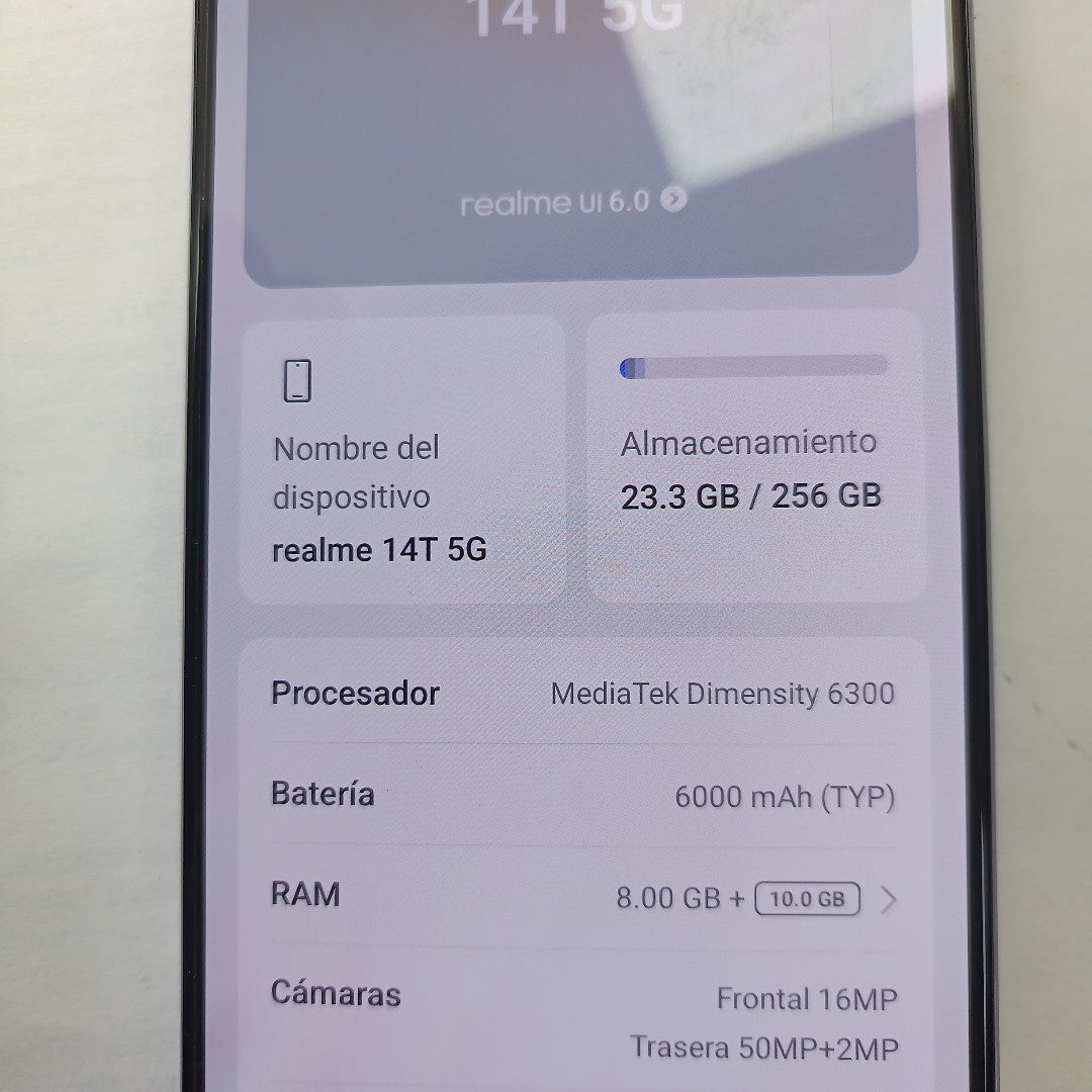 CELULAR REALME 14T 5G RMX5078 (2024) 256 GB 8 GB RAM (SEMINUEVO)