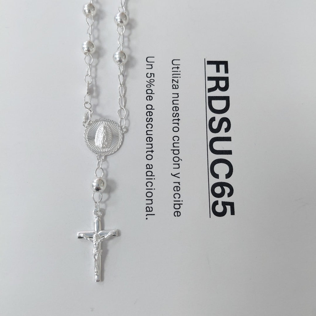 PULSERA TIPO ROSARIO PLATA .925 18 CM 4.22 GR (NUEVO)
