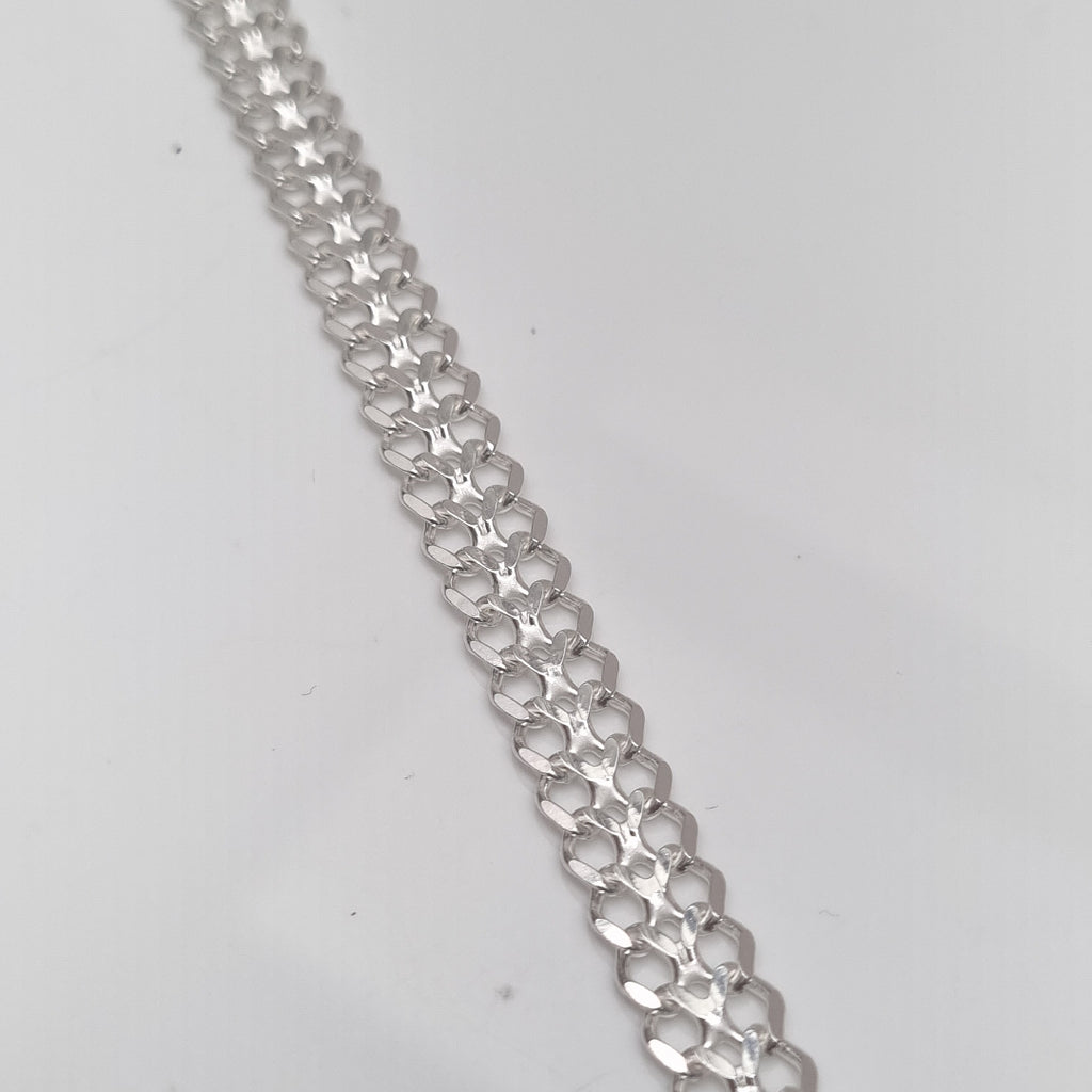 PULSERA TEJIDO CHINO PLATA .925 18 CM 7.6 GR (NUEVO)