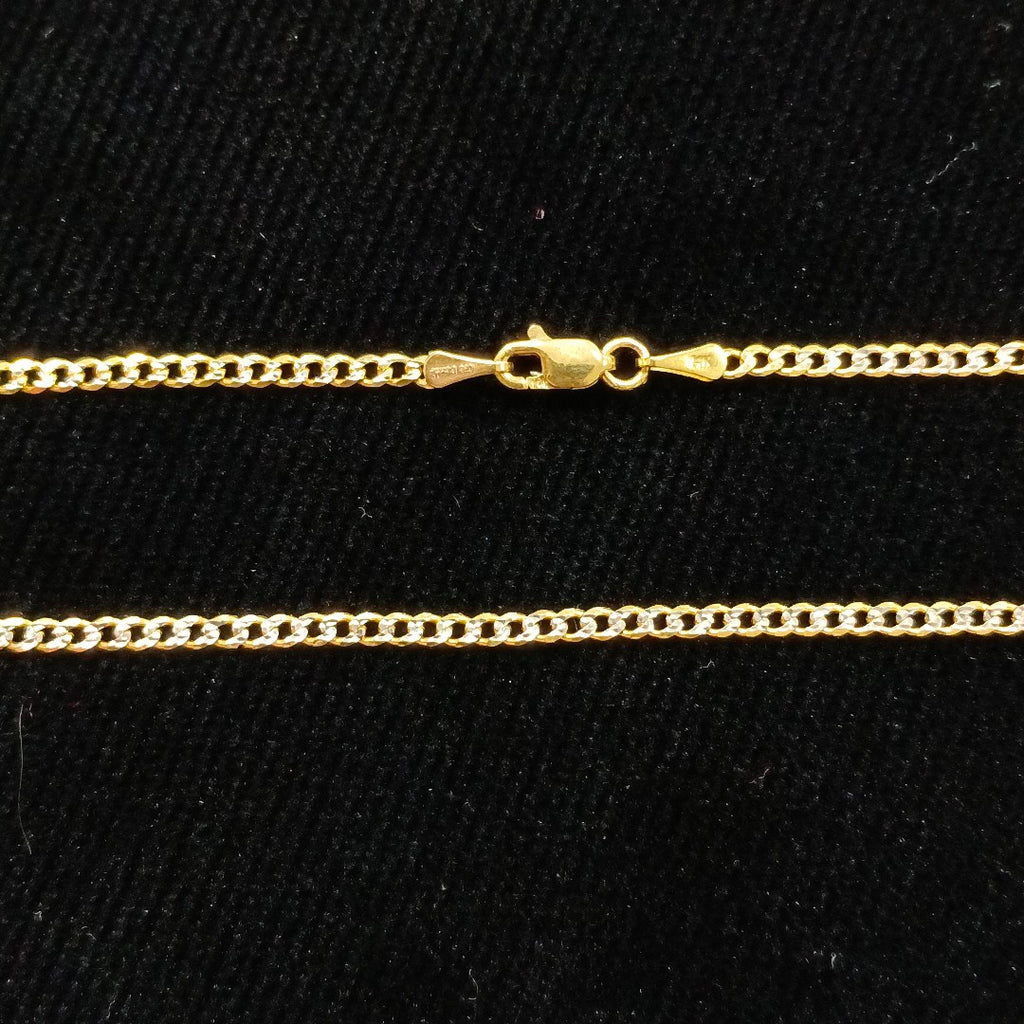CADENAS BARBADA DIAMANTADA ORO 14K 55 CM 5.7 GR (NUEVO)