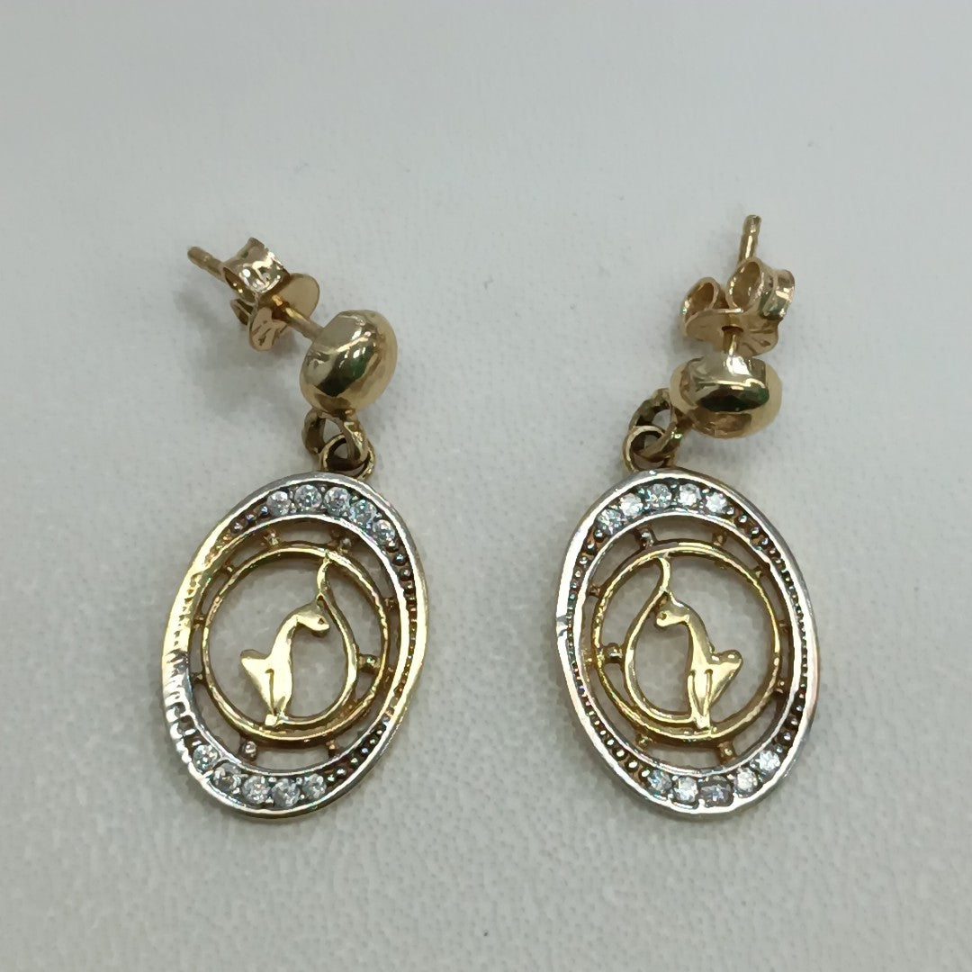 ARETES PAR ORO 14 K 4.2 GRMS (SEMINUEVO)