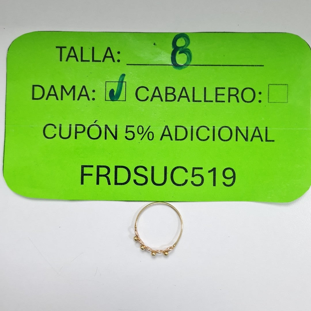ANILLO ORO 14 K 1,10 GRMS (SEMINUEVO)