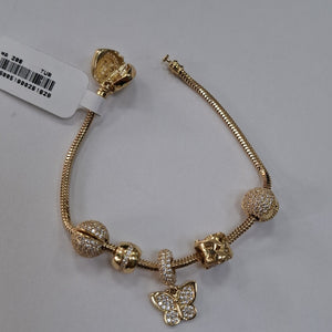 PULSERA CHARM ORO 14K 17.9 (NUEVO)
