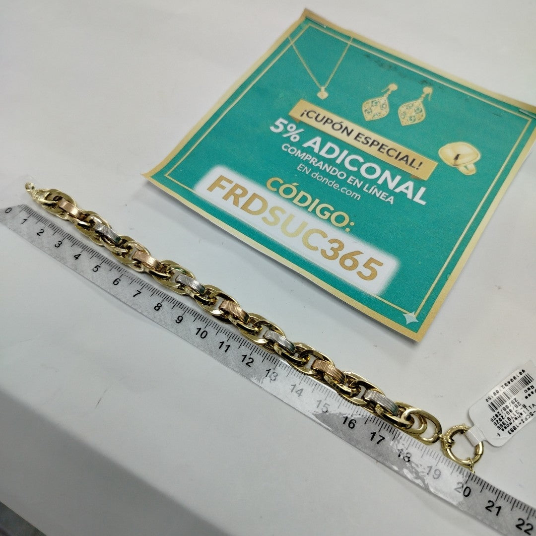 PULSERA ORO COMBINADO 14 K 14.3 GRMS (SEMINUEVO)