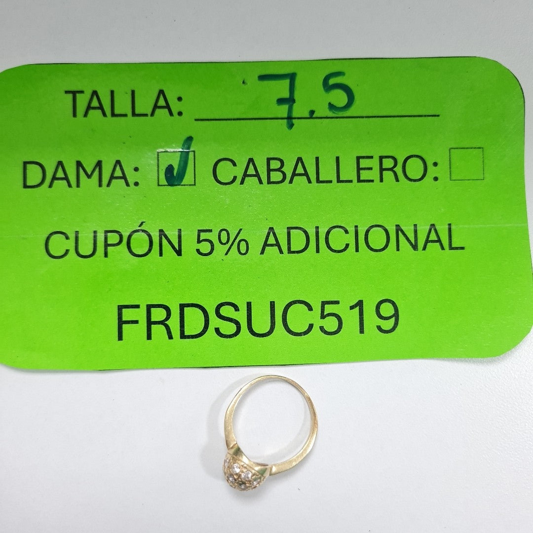 ANILLITO, SOLITARIO ORO 14 K 3 GRMS (SEMINUEVO)