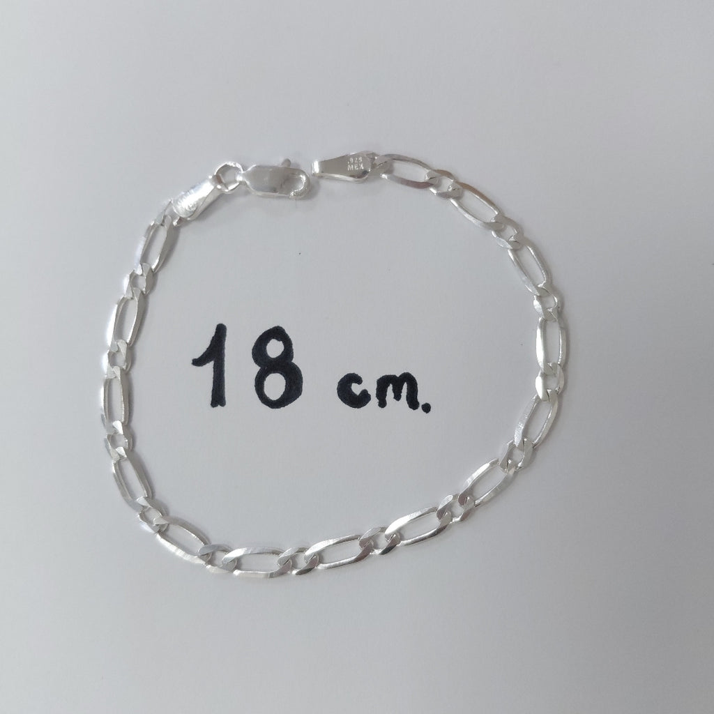 PULSERA TEJIDO 1X1 PLATA .925 18 CM 3.5 GR (NUEVO)