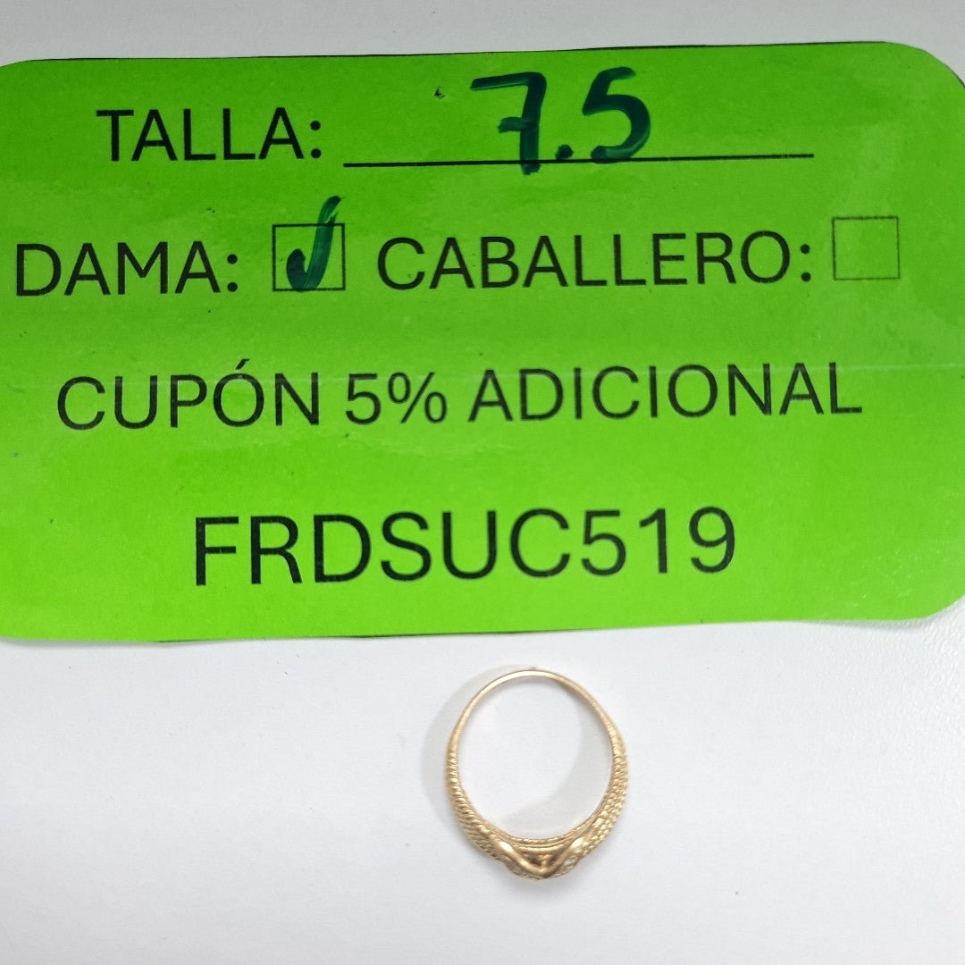 ANILLO ORO 14 K 3,80 GRMS (SEMINUEVO)