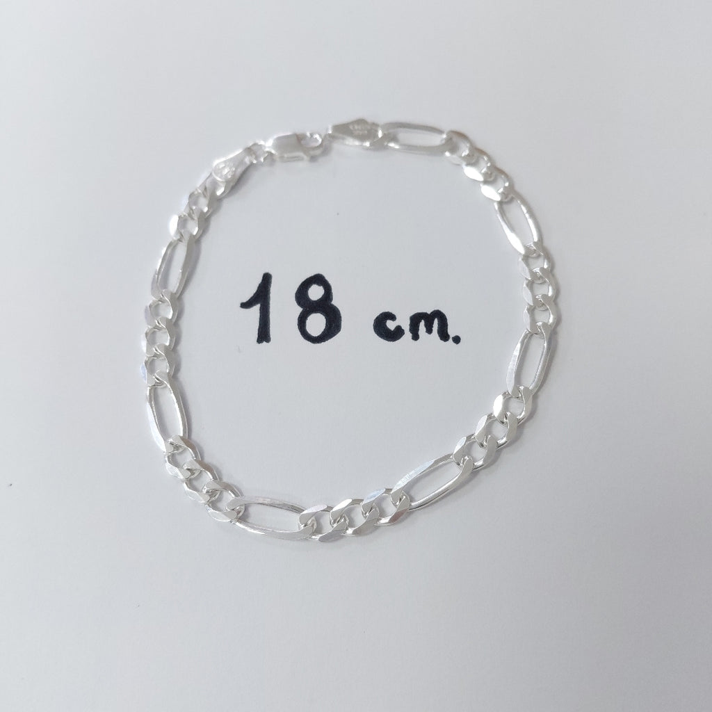 PULSERA 3X1 PLATA .925 18 CM 5.43 GR (NUEVO)