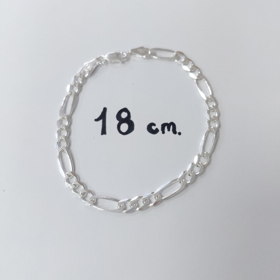 PULSERA 3X1 PLATA .925 18 CM 5.43 GR (NUEVO)