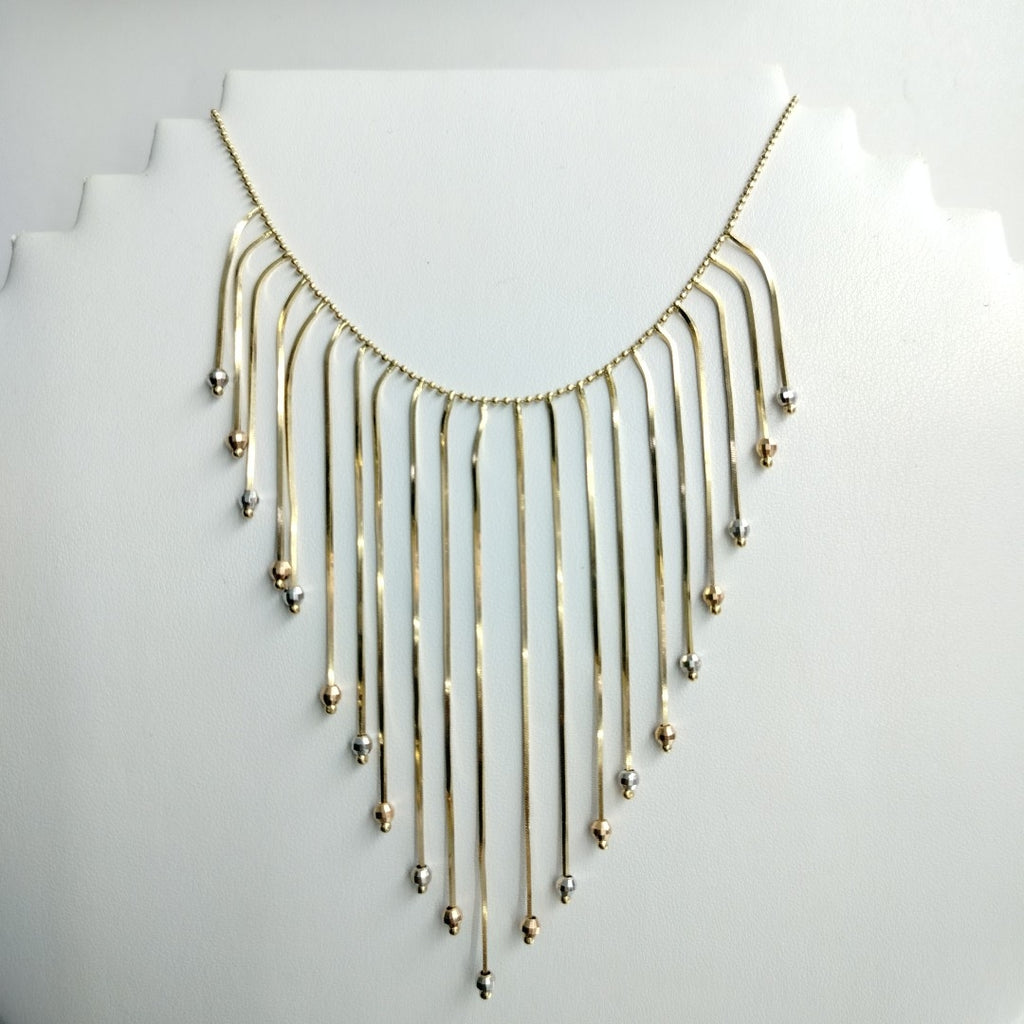 GARGANTILLA ORO COMBINADO 14 K 10.3 GRMS (SEMINUEVO)