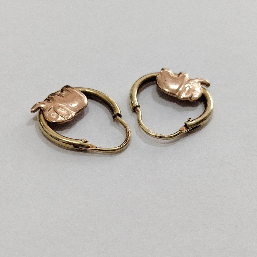 ARRACADAS PAR ORO 14 K 1.6 GRMS (SEMINUEVO)