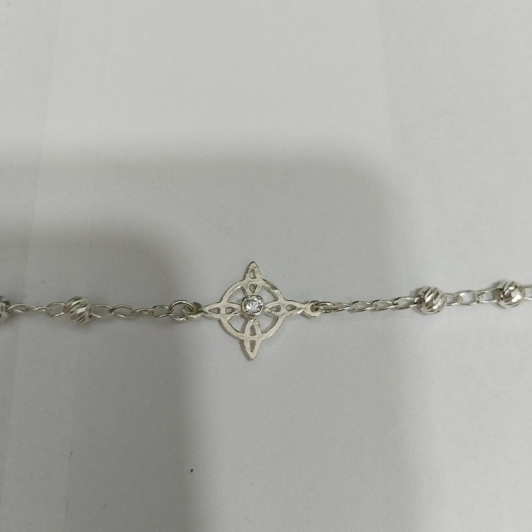 PULSERA TEJIDO ESPECIAL PLATA .925 18 CM 2.8 GR (NUEVO)