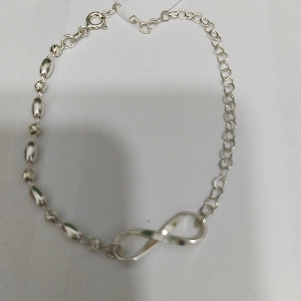 PULSERA TEJIDO INFINITO PLATA .925 18 CM 2.4 GR (NUEVO)