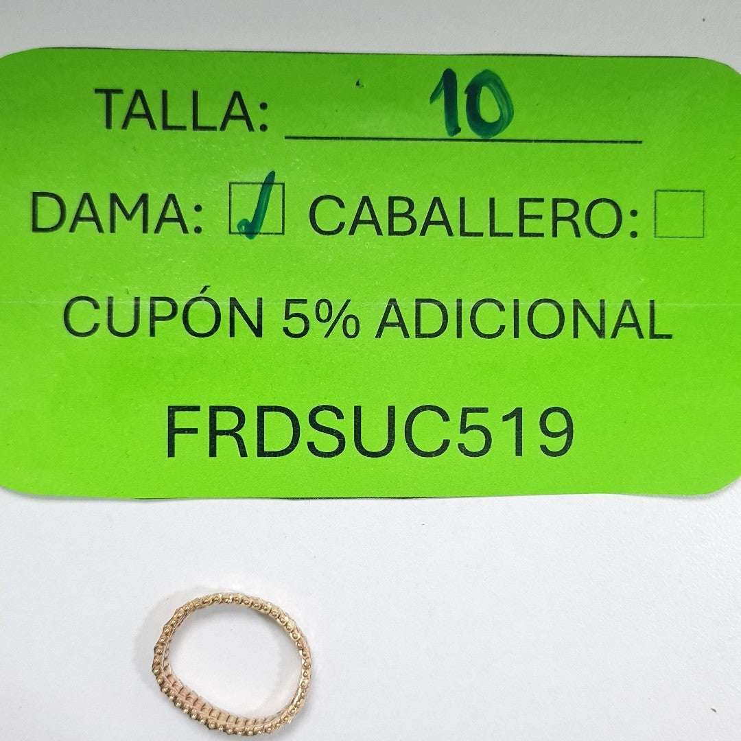 ANILLITO ORO 10 K 3.3 GRMS (SEMINUEVO)