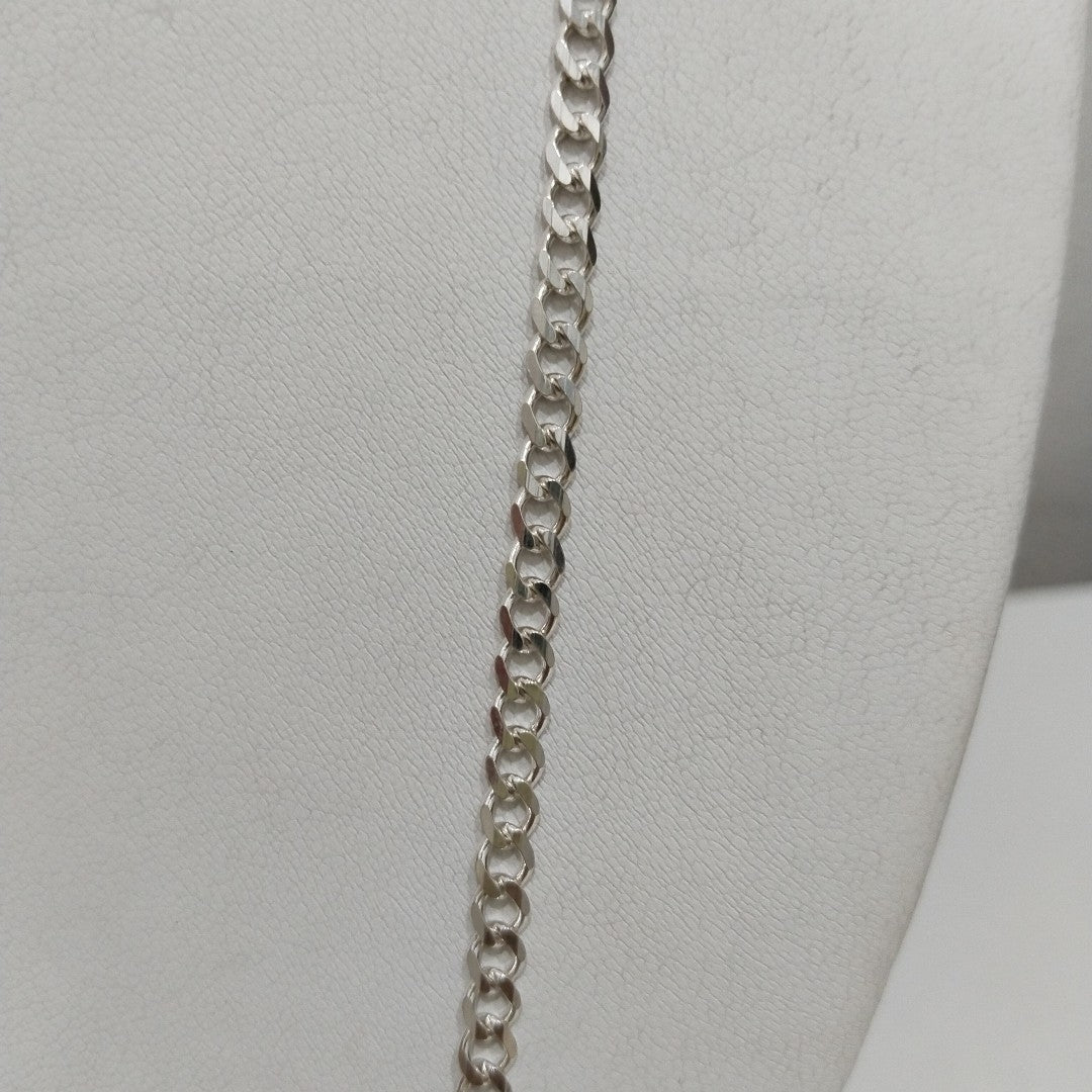 CADENA TEJIDO BARBADO PLATA .925 60 CM 13 GR (NUEVO)