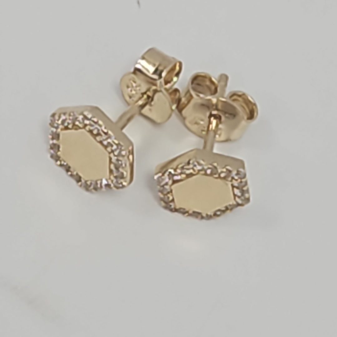 BROQUELES ORO 14K 1.2 (NUEVO)
