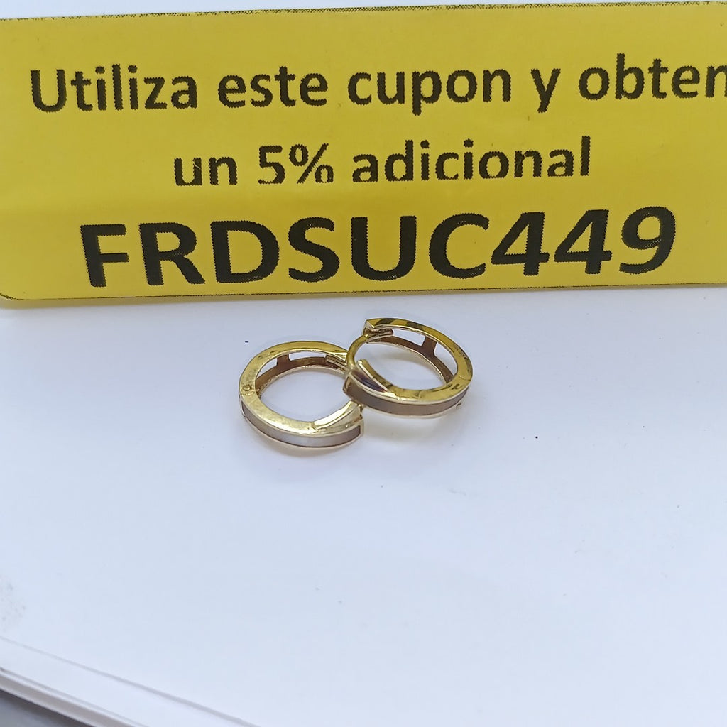 ARETES PAR ORO 14 K 1.3 GRMS (SEMINUEVO)