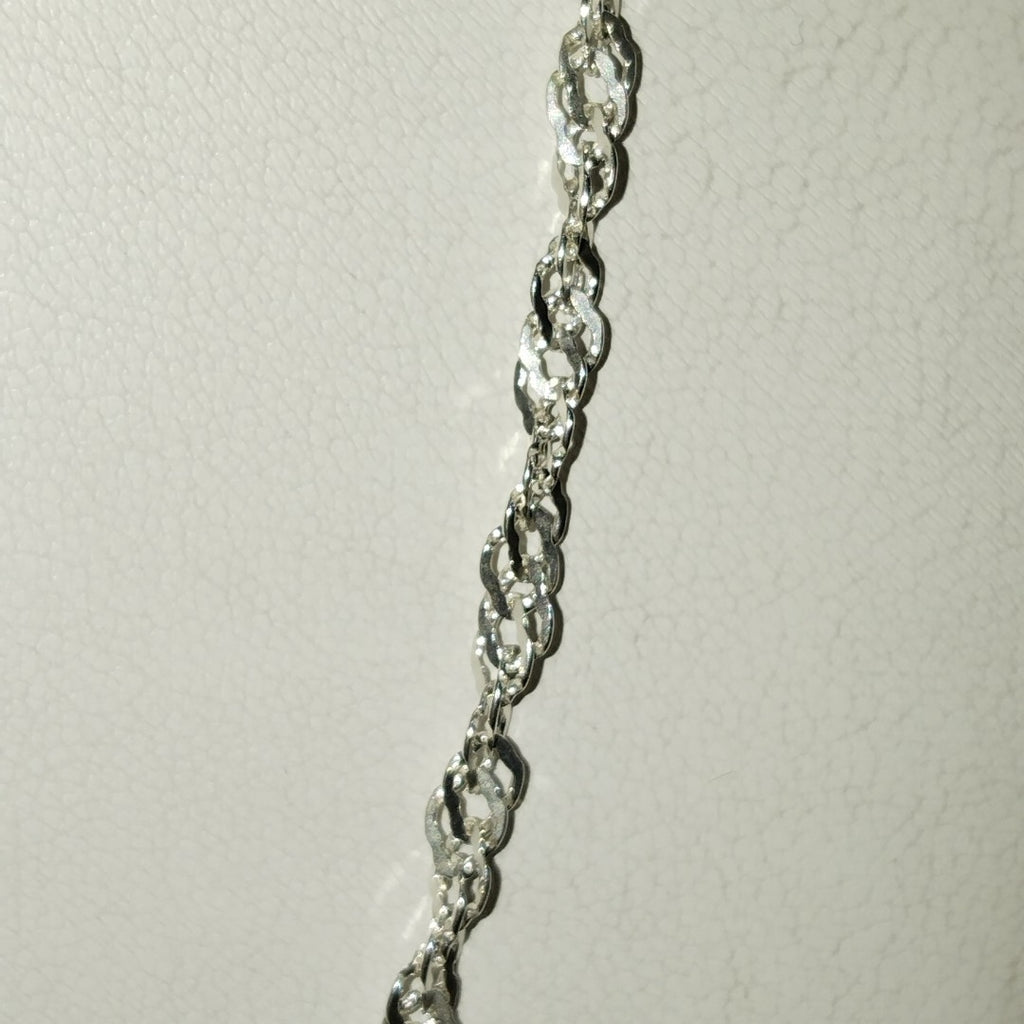 CADENA TEJIDO MEDIO TORZAL PLATA .925 55 CM 5.4 GR (NUEVO)