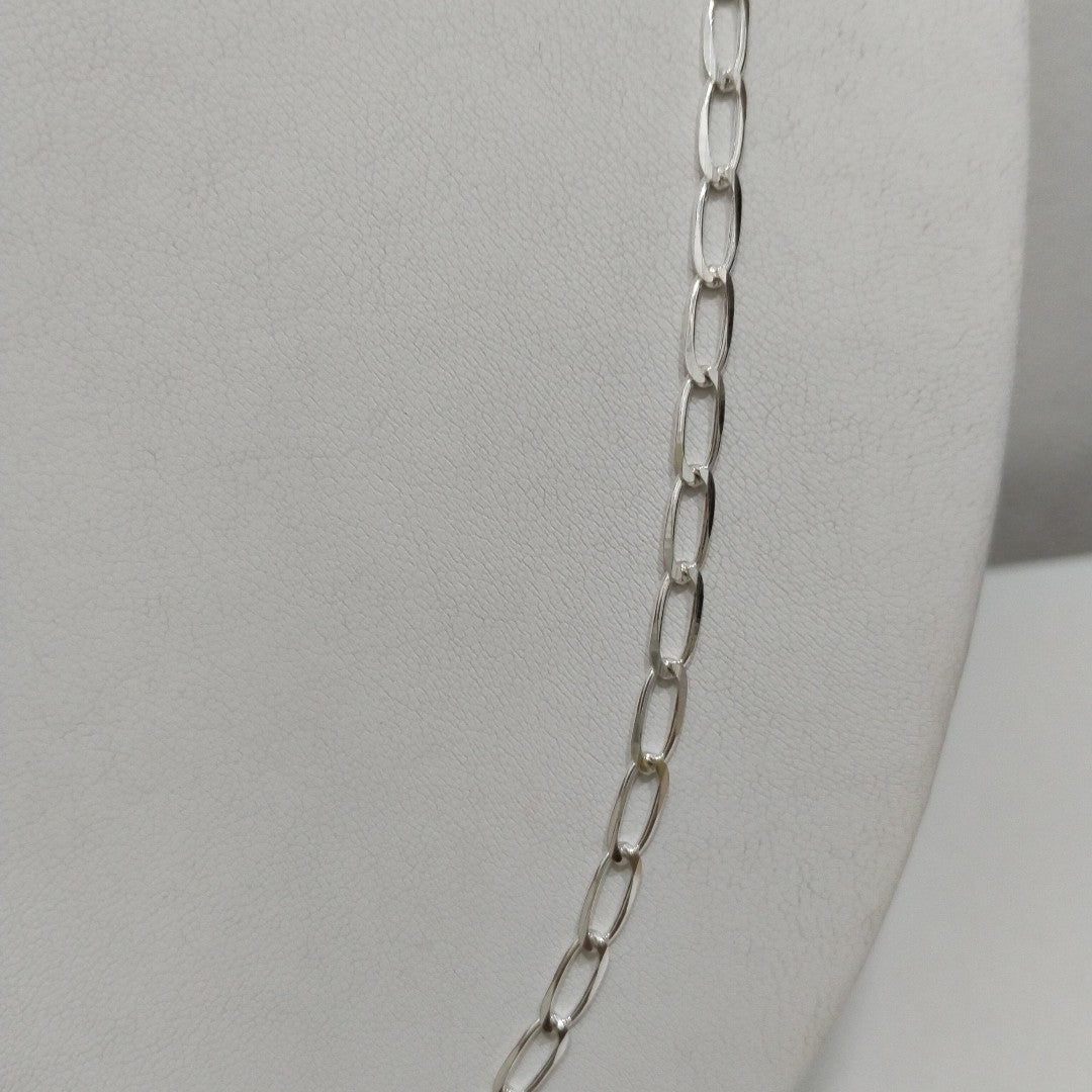 CADENA TEJIDO ESLABONES PLATA .925 55 CM 9.8 GR (NUEVO)