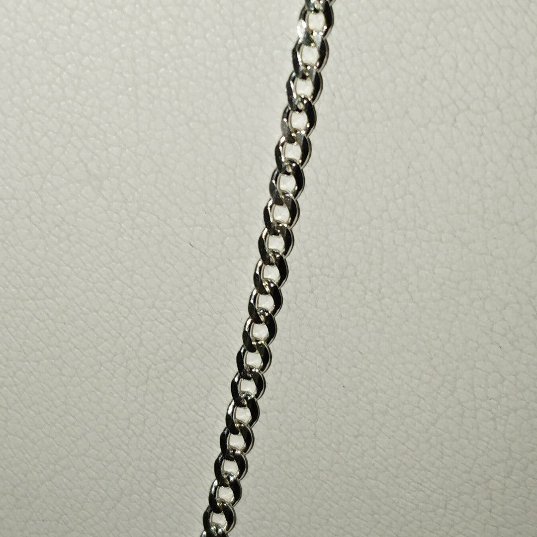 CADENA TEJIDO BARBADO PLATA .925 55 CM 4.9 GR (NUEVO)