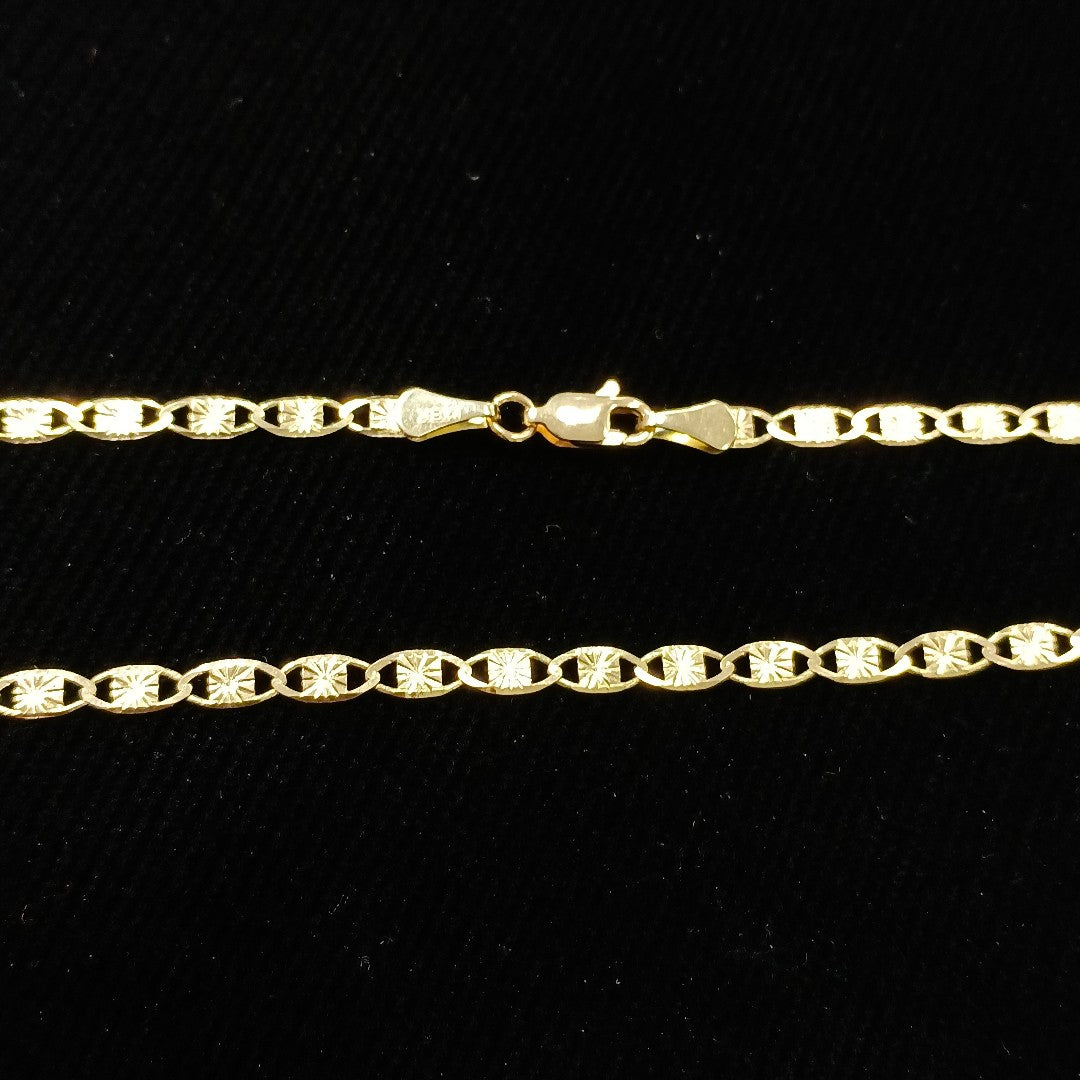 CADENAS TEJIDO GUCHI ORO 14K 55 CM 7 GR (NUEVO)