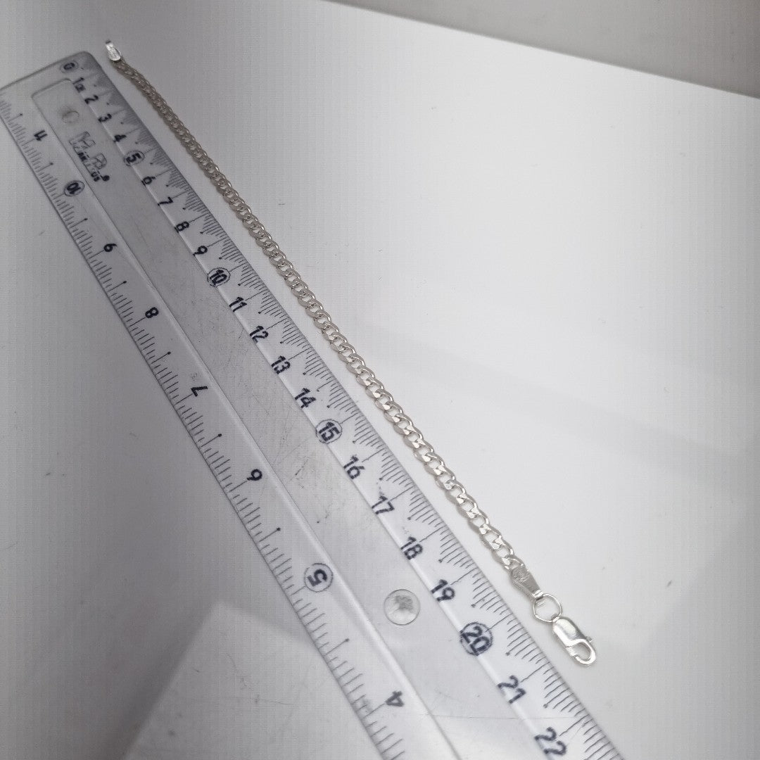 PULSERA BARBADA PLATA .925 21 CM 4.3 GR (NUEVO)