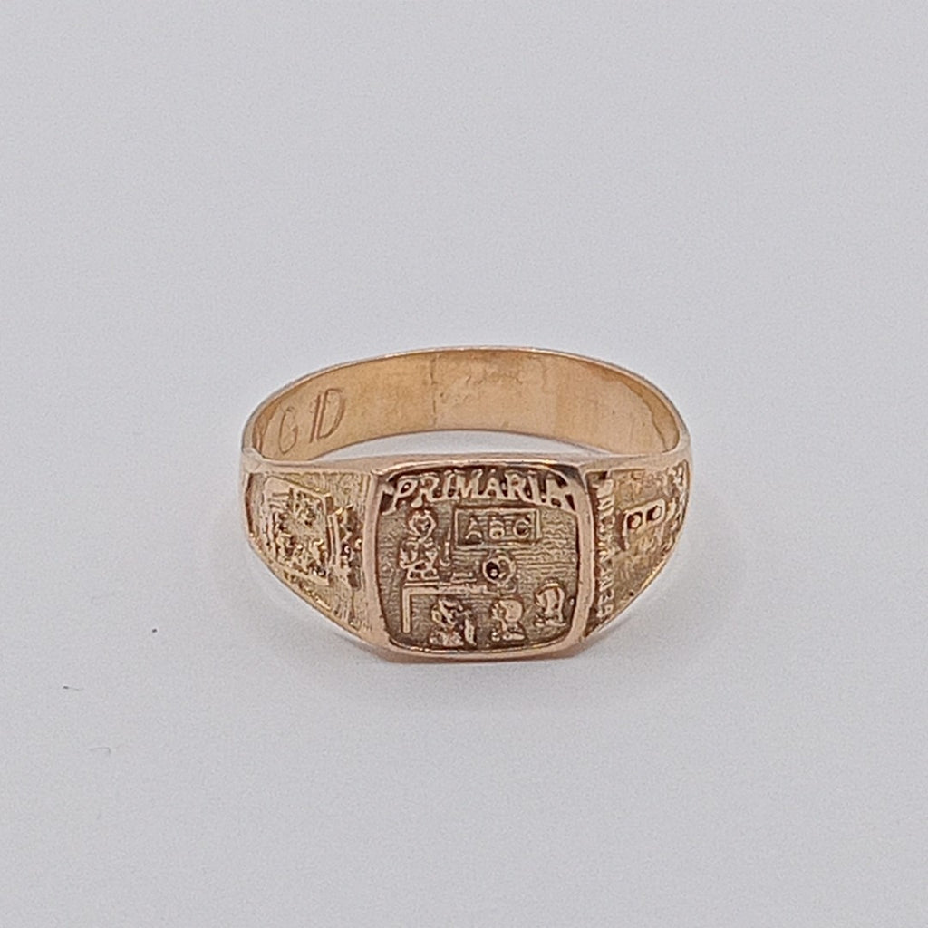 ANILLO DE GRADUACIÓN ORO 10 K 1.8 GRMS (SEMINUEVO)