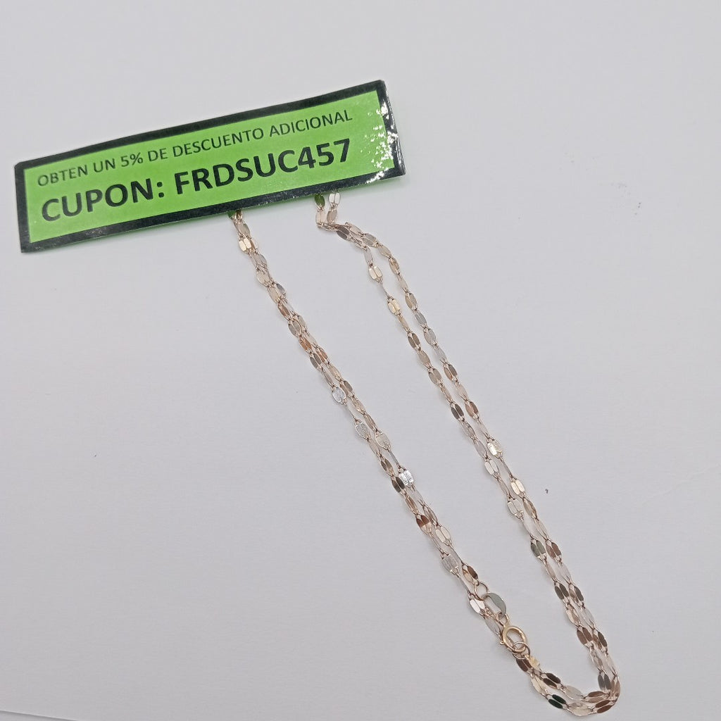 CADENA ORO COMBINADO 10 K 1.6 GRMS (SEMINUEVO)