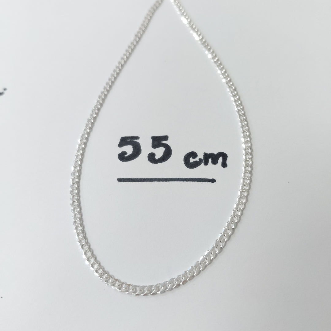 CADENA BARBADA PLATA .925 55 CM 4.93 GR (NUEVO)
