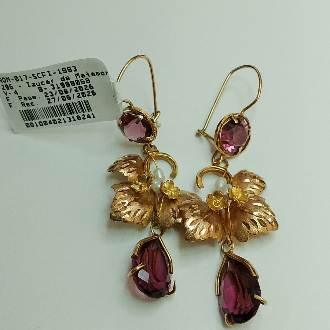 ARETES PAR ORO 10 K 8.2 GRMS (SEMINUEVO)