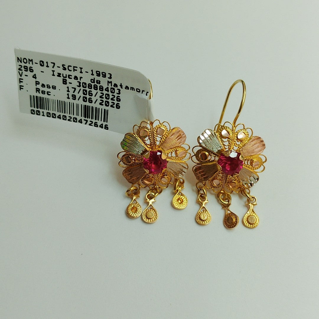 ARETES PAR ORO 10 K 3.5 GRMS (SEMINUEVO)