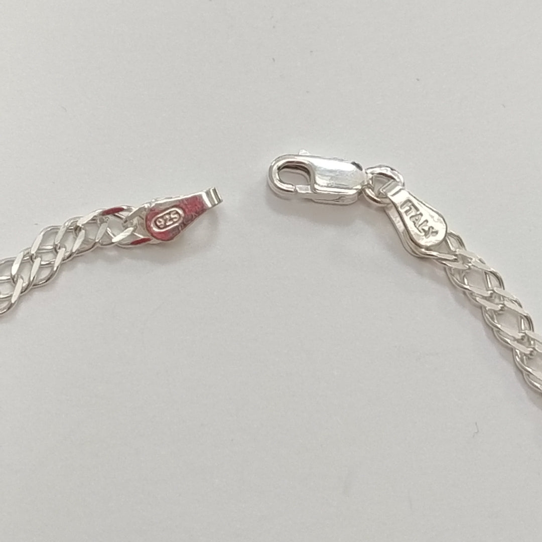 PULSERA DOBLE ESLABON PLATA .925 18 CM 3.63 GR (NUEVO)