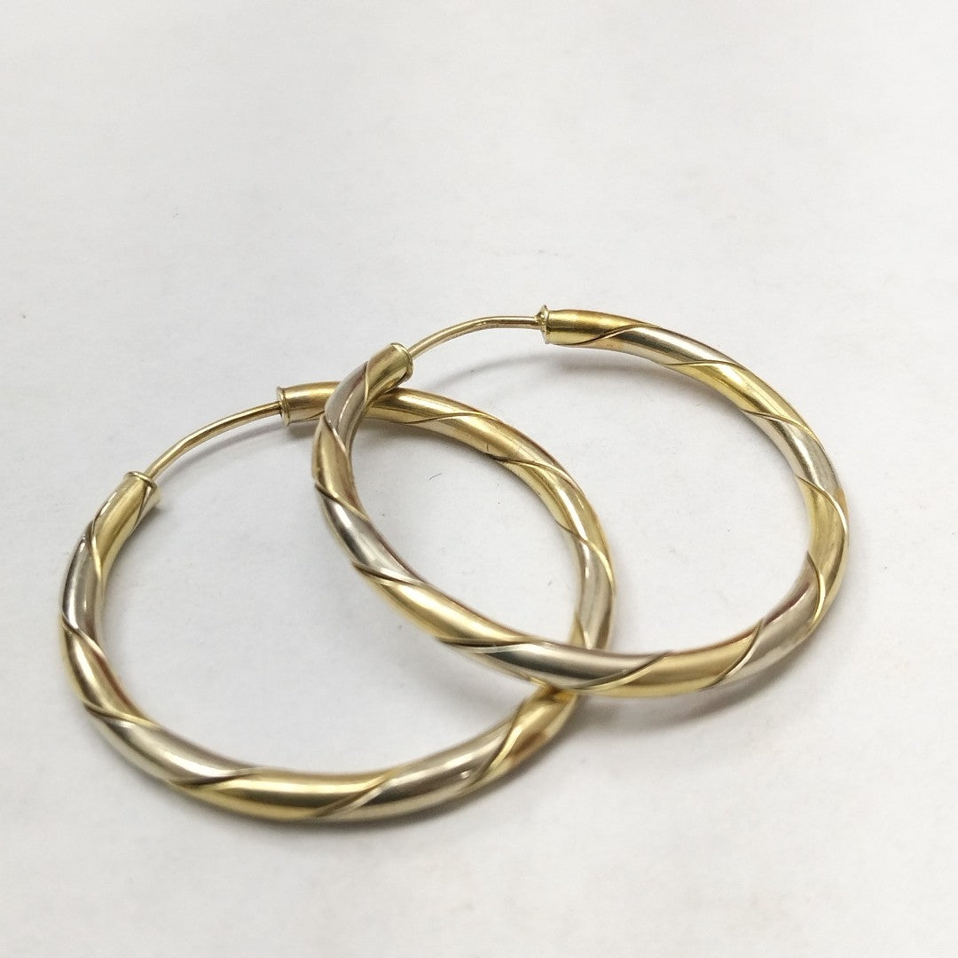 ARRACADAS PAR ORO,ORO COMBINADO 14 K 5,60 GRMS (SEMINUEVO)
