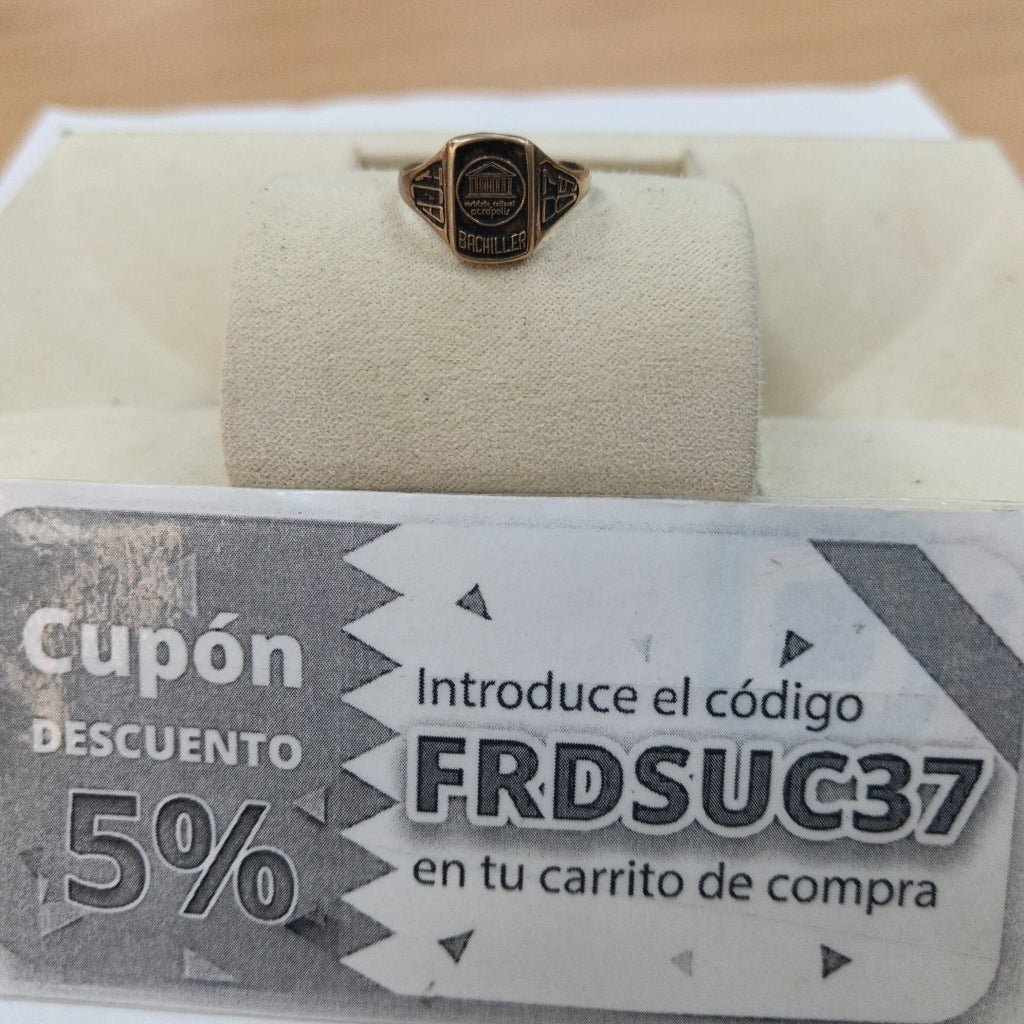 ANILLO DE GRADUACIÓN ORO 8 K 3 GRMS (SEMINUEVO)