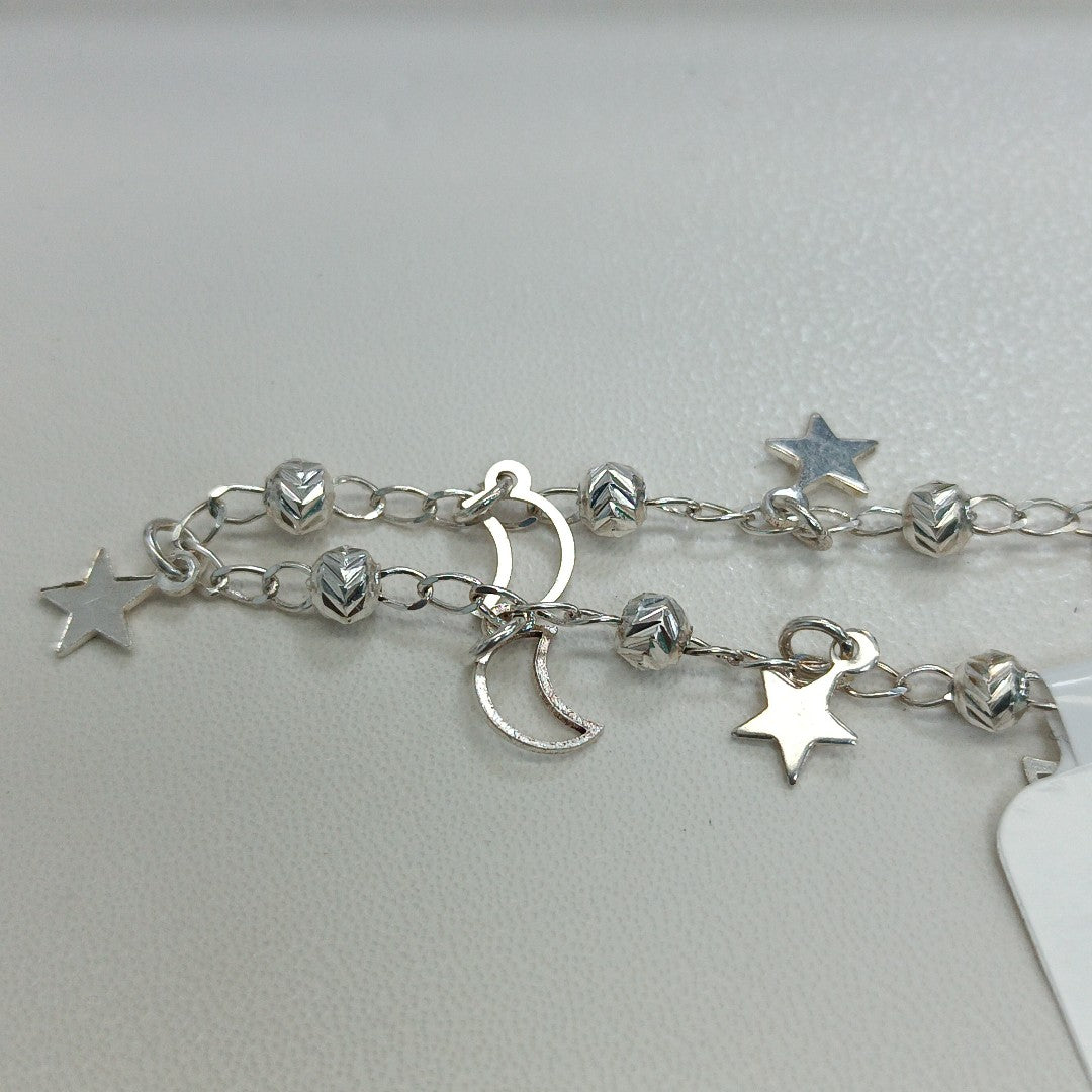 PULSERA TEJIDO TEJIDO ESPECIAL PLATA .925 18 CM 3.1 GR (NUEVO)