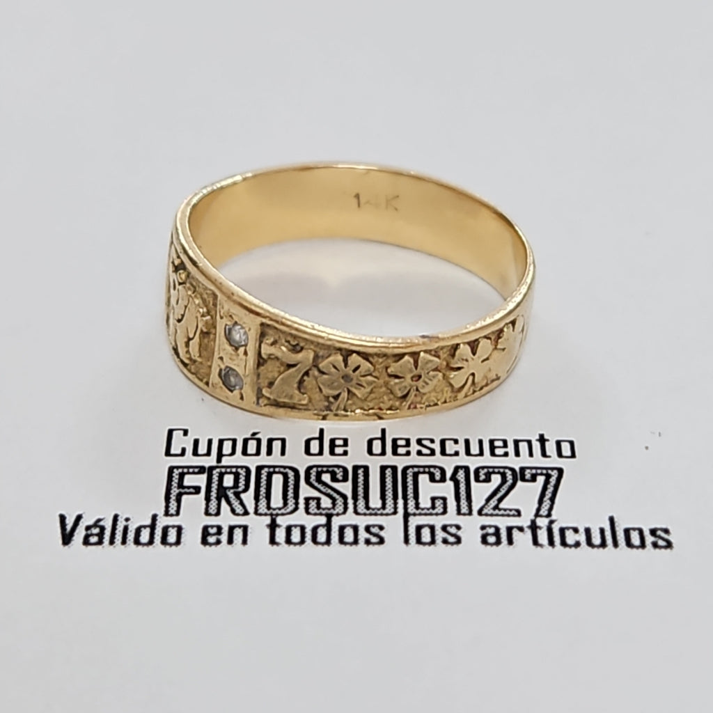 ARGOLLA DE LA SUERTE ORO 14 K 3,00 GRMS (SEMINUEVO)