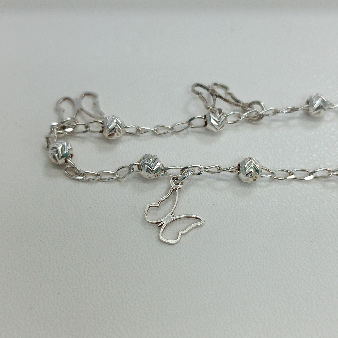 PULSERA TEJIDO ESPECIAL PLATA .925 18 CM 2.8 GR (NUEVO)